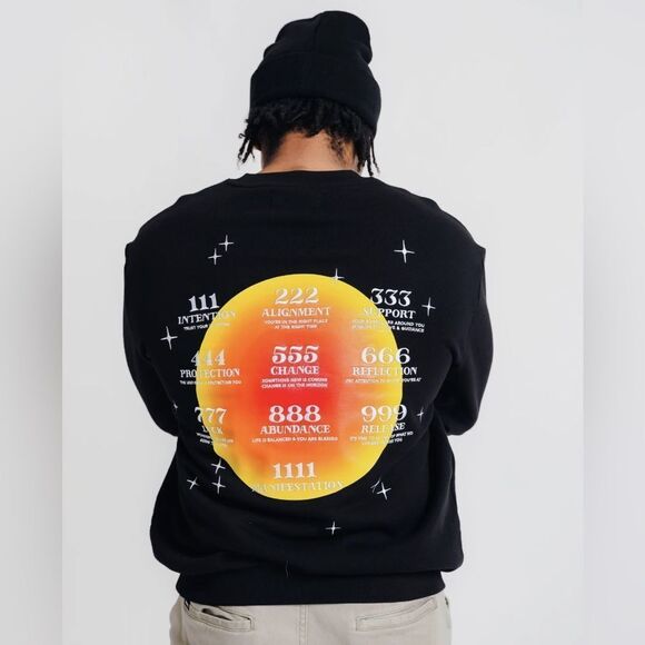 Be A Good Person Numerology Angel Number Manifest Pullover Sweatshirt, L - Picture 1 of 10